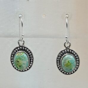 Sonoran Gold Turquoise 1.25" 925 Sterling Silver Earrings (RS73-58)