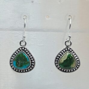 Sonoran Gold Turquoise 1.25" 925 Sterling Silver Earrings (RS73-59)