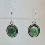 Sonoran Gold Turquoise 1.25" 925 Sterling Silver Earrings (RS73-62)