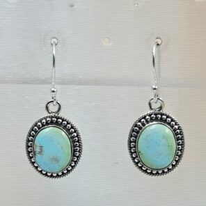 Sonoran Gold Turquoise 1.25" 925 Sterling Silver Earrings (RS73-64)