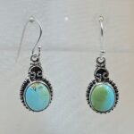 Sonoran Gold Turquoise 1.25" 925 Sterling Silver Earrings (RS73-67)