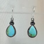 Sonoran Gold Turquoise 1.25" 925 Sterling Silver Earrings (RS73-71)