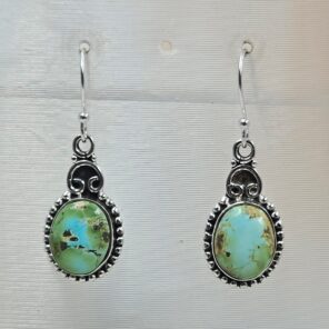 Sonoran Gold Turquoise 1.25" 925 Sterling Silver Earrings (RS73-77)