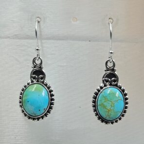 Sonoran Gold Turquoise 1.25" 925 Sterling Silver Earrings (RS73-79)