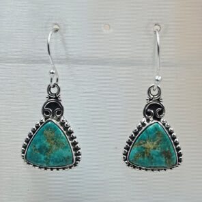 Sonoran Gold Turquoise 1.25" 925 Sterling Silver Earrings (RS73-80)