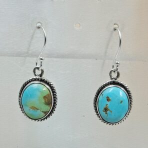 Sonoran Gold Turquoise 1.25" 925 Sterling Silver Earrings (RS73-82)