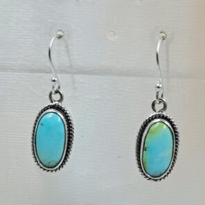 Sonoran Gold Turquoise 1.25" 925 Sterling Silver Earrings (RS73-83)