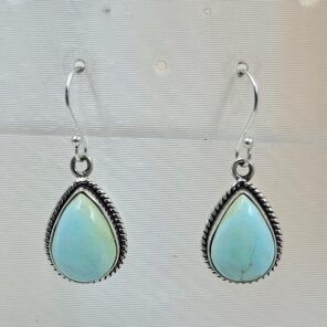 Sonoran Gold Turquoise 1.25" 925 Sterling Silver Earrings (RS73-88)