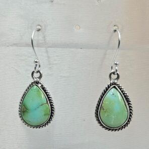 Sonoran Gold Turquoise 1.25" 925 Sterling Silver Earrings (RS73-89)