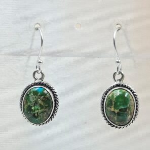 Sonoran Gold Turquoise 1.25" 925 Sterling Silver Earrings (RS73-93)