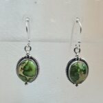 Sonoran Gold Turquoise 1.25" 925 Sterling Silver Earrings (RS73-97)