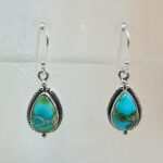 Sonoran Gold Turquoise 1.25" 925 Sterling Silver Earrings (RS73-99)