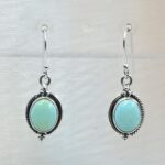 Sonoran Gold Turquoise 1.25" 925 Sterling Silver Earrings (RS73-107)