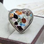 Multi Stone Composite Size US 8 925  Sterling Silver Ring (RS49-139)