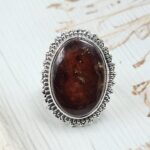 Hessonite Garnet Size US 6 925  Sterling Silver Ring (RS49-155)