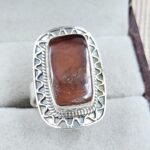 Hessonite Garnet Size US 6 925  Sterling Silver Ring (RS49-153)