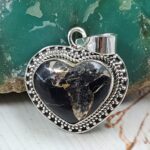 Wild Horse Copper turquoise 1.25" Sterling Silver Pendant (RS50-28)