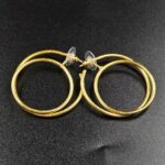 Plain Brass Handmade Gold Plated Earring (BR15-6)