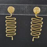 Plain Brass Handmade Gold Plated Earring (BR15-5)