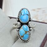 Golden Hills Turquoise Size US 8 925 Sterling Silver Ring (REXT4-292)