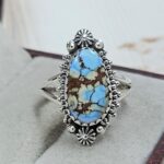 Golden Hills Turquoise Size US 7 925 Sterling Silver Ring (REXT4-225)