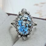 Golden Hills Turquoise Size US 7 925 Sterling Silver Ring (REXT4-223)