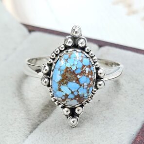 Golden Hills Turquoise Size US 10 925 Sterling Silver Ring (REXT4-264)