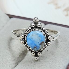 Golden Hills Turquoise Size US 10 925 Sterling Silver Ring (REXT4-262)