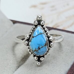 Golden Hills Turquoise Size US 10 925 Sterling Silver Ring (REXT4-263)