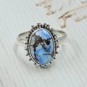 Golden Hills Turquoise Size US 6 925 Sterling Silver Ring (REXT4-347)