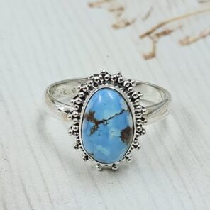 Golden Hills Turquoise Size US 7 925 Sterling Silver Ring (REXT4-352)