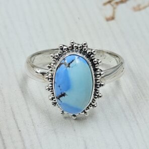 Golden Hills Turquoise Size US 7 925 Sterling Silver Ring (REXT4-348)