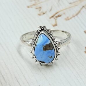 Golden Hills Turquoise Size US 8 925 Sterling Silver Ring (REXT4-354)