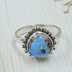 Golden Hills Turquoise Size US 7 925 Sterling Silver Ring (REXT4-351)