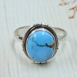 Golden Hills Turquoise Size US 7 925 Sterling Silver Ring (REXT4-274)