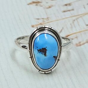 Golden Hills Turquoise Size US 7 925 Sterling Silver Ring (REXT4-273)