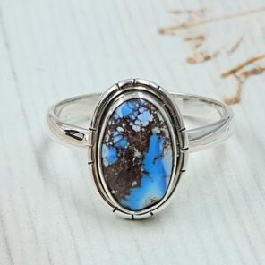 Golden Hills Turquoise Size US 10 925 Sterling Silver Ring (REXT4-271)