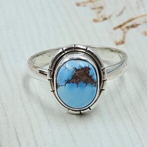 Golden Hills Turquoise Size US 8 925 Sterling Silver Ring (REXT4-269)