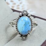 Golden Hills Turquoise Size US 8 925 Sterling Silver Ring (REXT4-241)