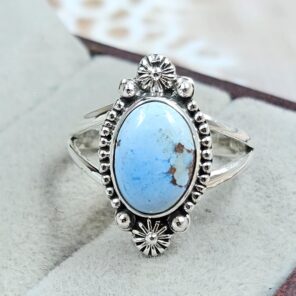 Golden Hills Turquoise Size US 7 925 Sterling Silver Ring (REXT4-243)