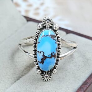 Golden Hills Turquoise Size US 10 925 Sterling Silver Ring (REXT4-235)