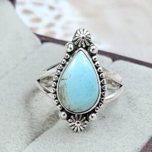 Golden Hills Turquoise Size US 6 925 Sterling Silver Ring (REXT4-244)