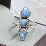 Golden Hills Turquoise Size US 10 925 Sterling Silver Ring (REXT4-330)