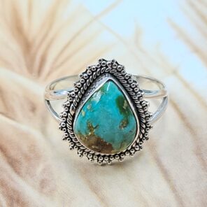 Sonoran Gold Turquoise Size US 9 925 Sterling Silver Ring (REXT4-142)