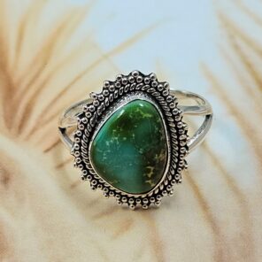 Sonoran Gold Turquoise Size US 8 925 Sterling Silver Ring (REXT4-139)
