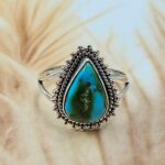 Sonoran Gold Turquoise Size US 8 925 Sterling Silver Ring (REXT4-138)