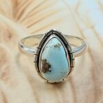 Sonoran Gold Turquoise Size US 8 925 Sterling Silver Ring (REXT4-196)