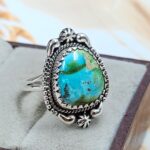 Sonoran Gold Turquoise Size US 8 925 Sterling Silver Ring (REXT4-160)