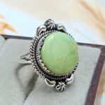 Sonoran Gold Turquoise Size US 6 925 Sterling Silver Ring (REXT4-178)