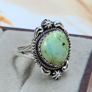Sonoran Gold Turquoise Size US 9 925 Sterling Silver Ring (REXT4-171)
